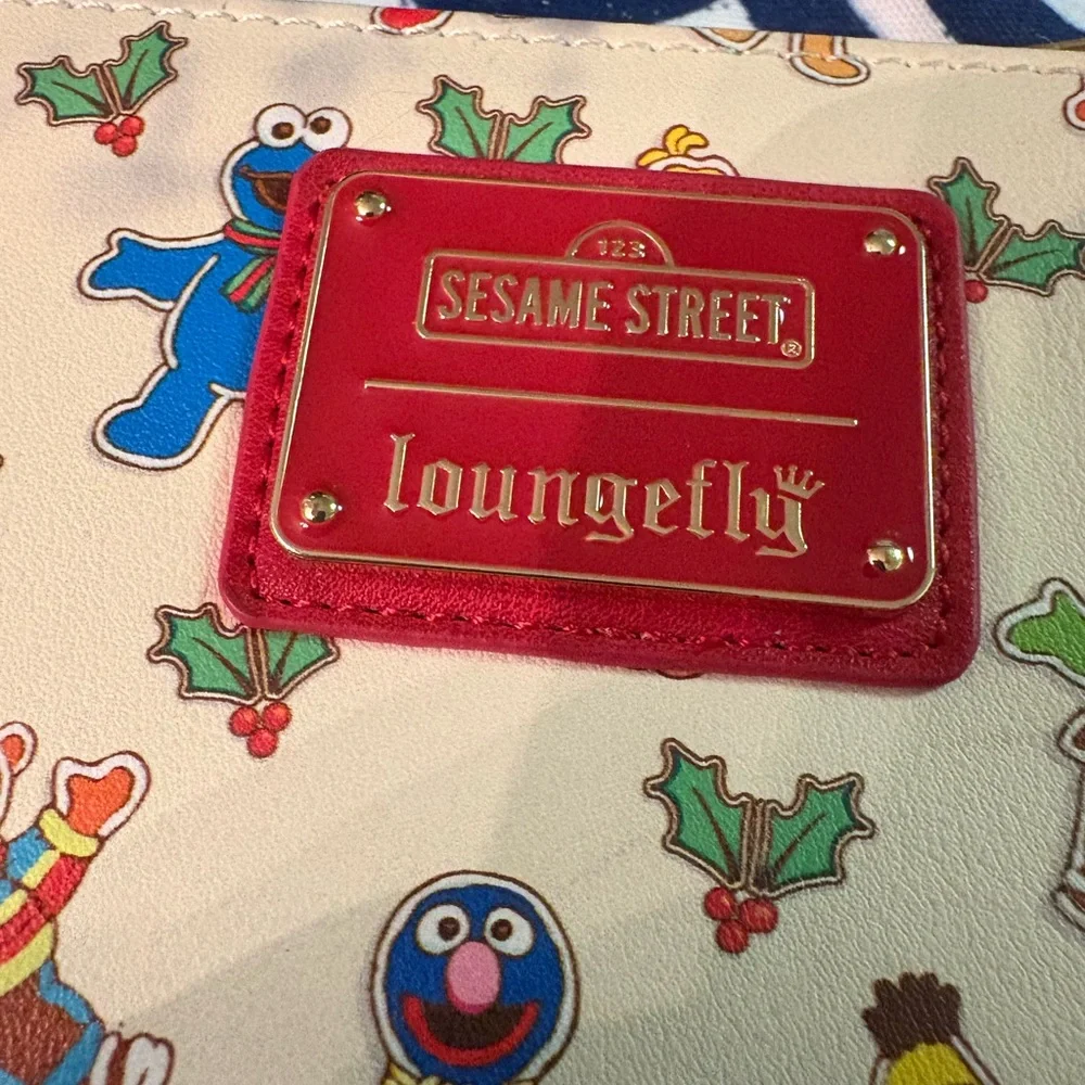 Loungefly Sesame Street Cream Character Wallet Christmas design